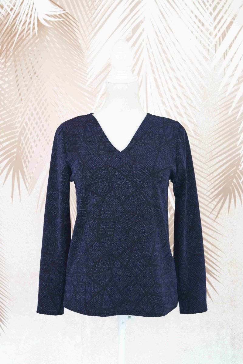 Bluza eleganta bleumarin Annabella