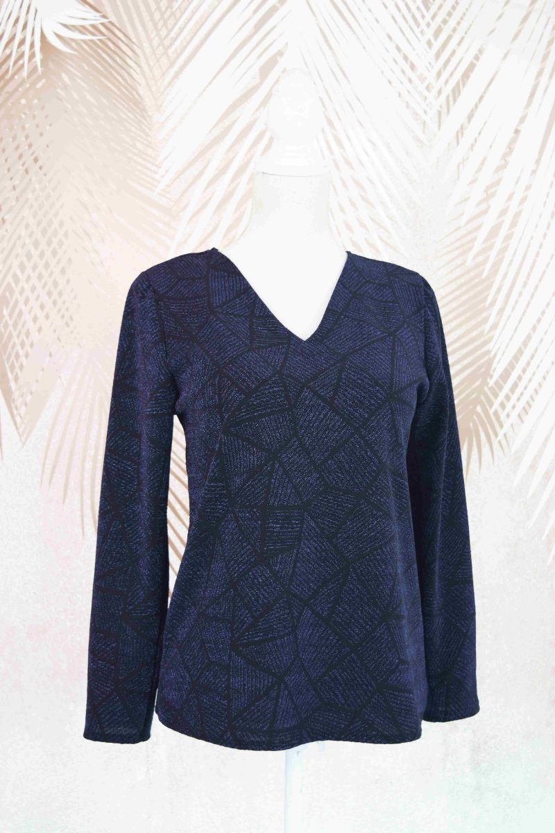 Bluza eleganta bleumarin Annabella