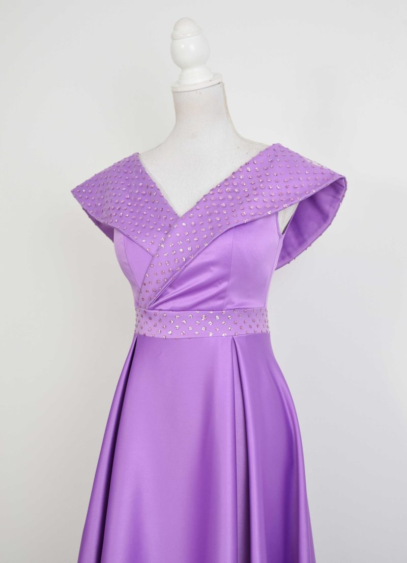 Rochie lunga de ocazie lila Victoria