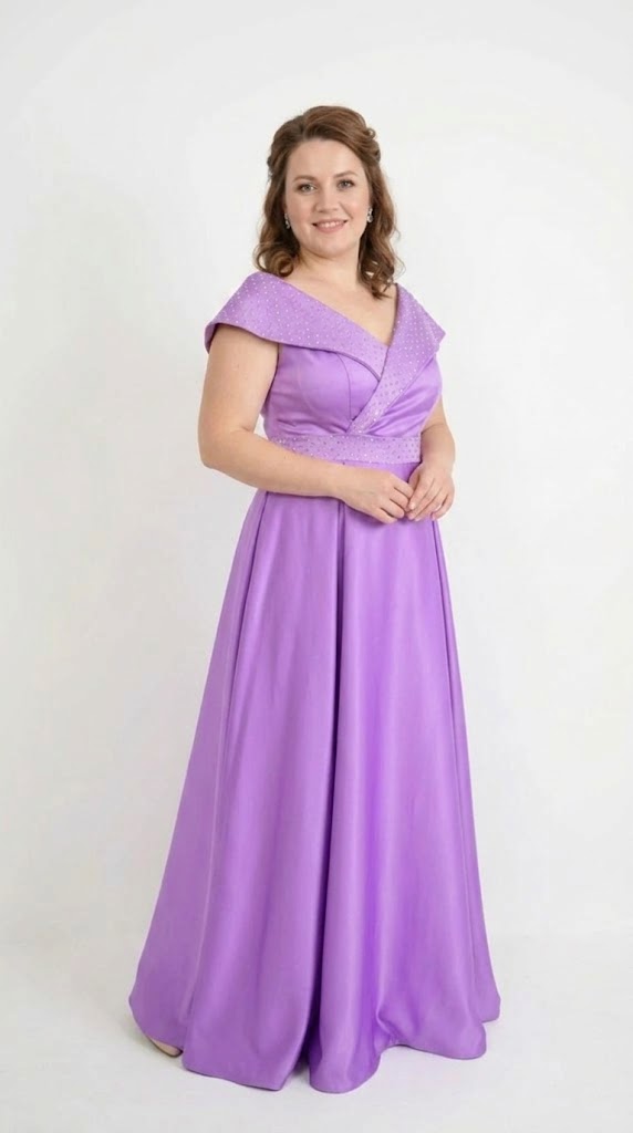 Rochie lunga de ocazie lila Victoria