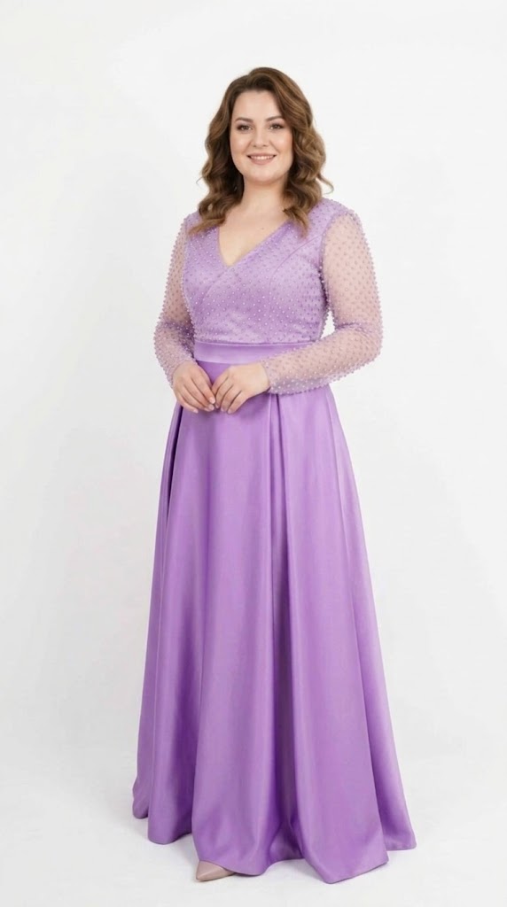 Rochia lunga Lia din tafta si tiul cu gliter