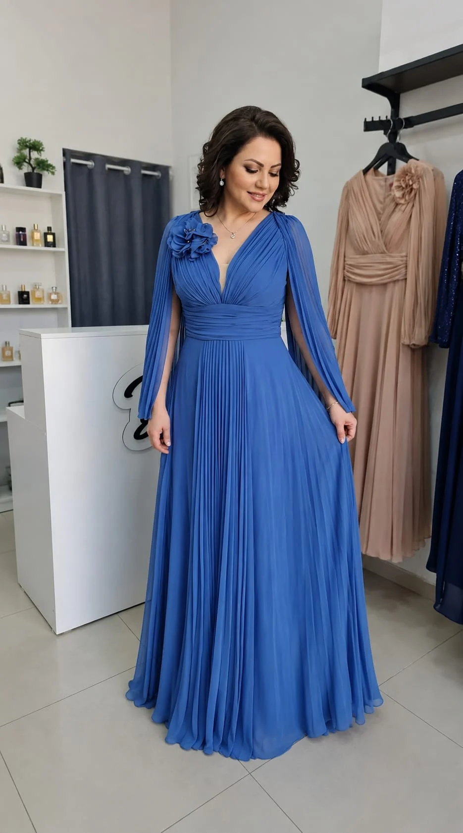 Rochie lunga blue Iris