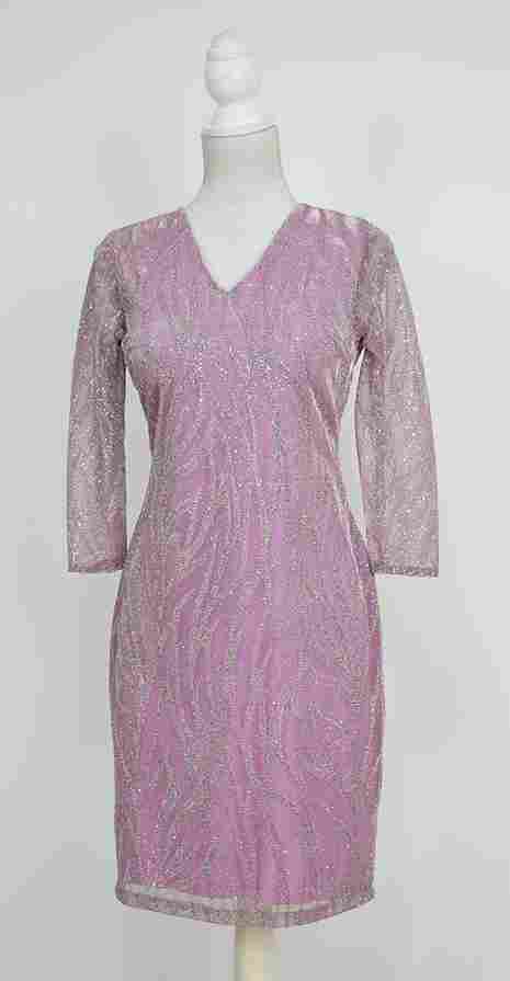 Rochie de ocazie din tiul roze cu gliter Sonia - 1 | YEO