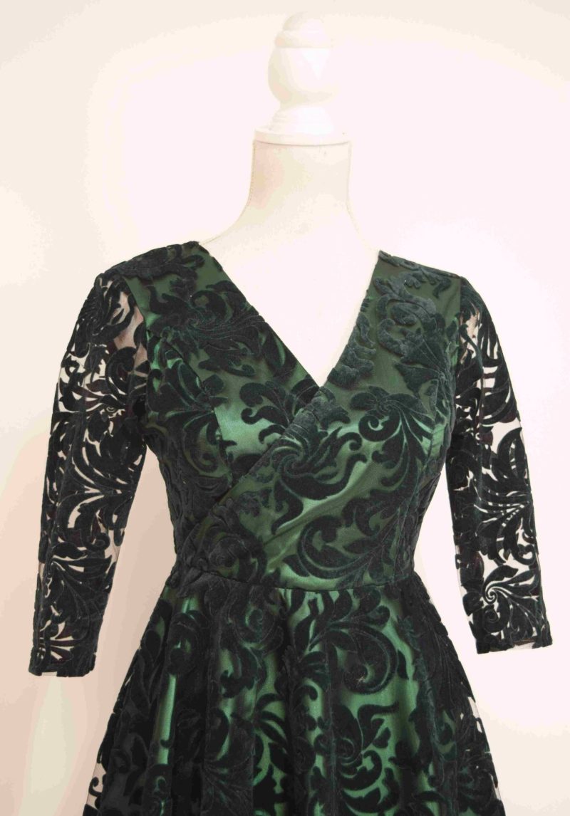 Rochie de ocazie clos verde Charlotte