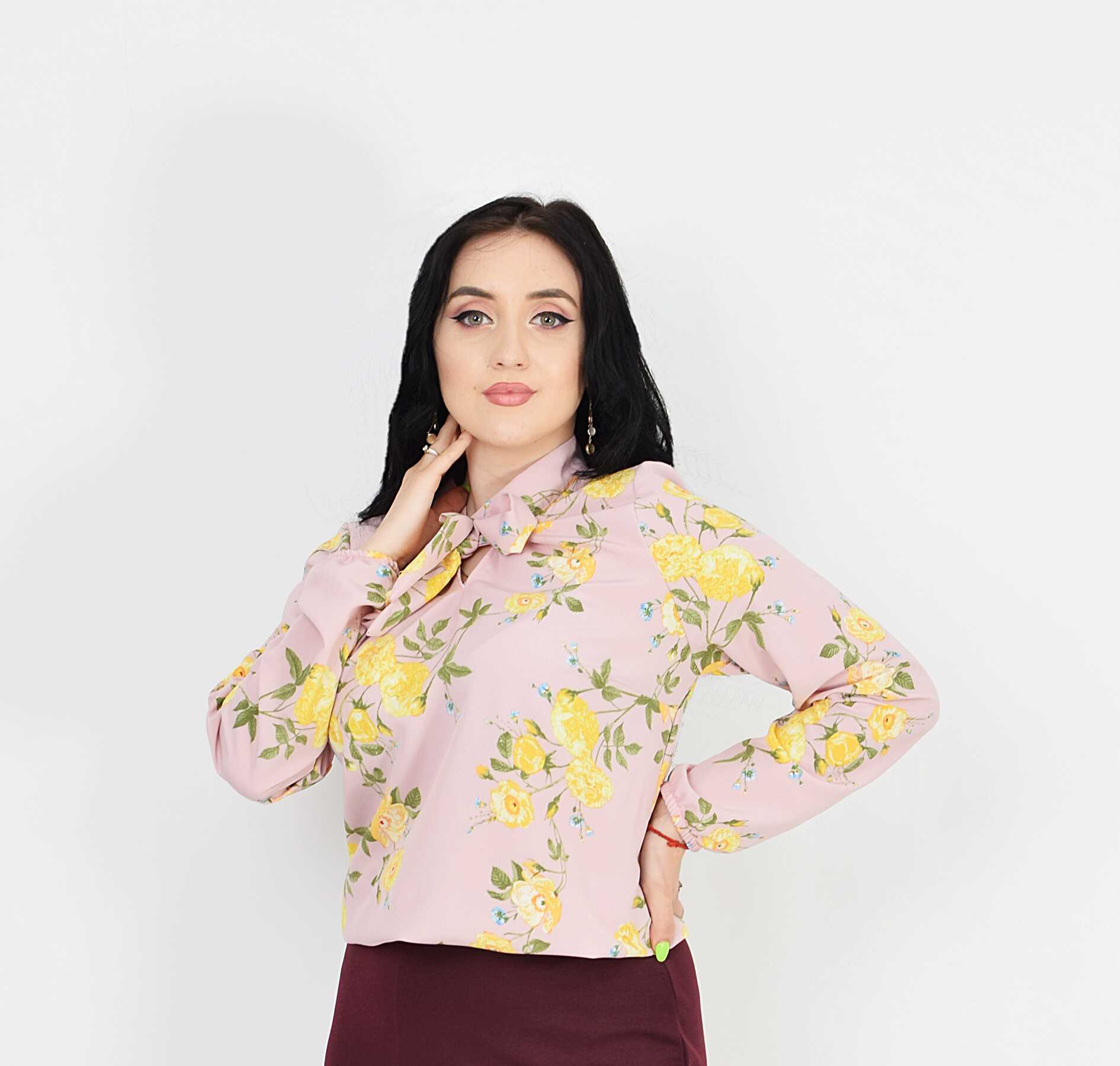 Bluza cu esarfa Stefania - 3 | YEO