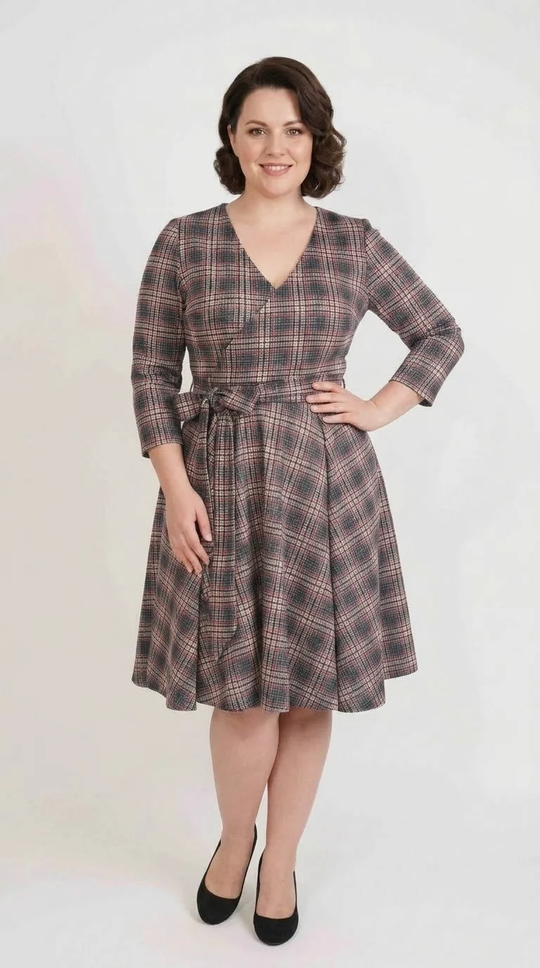 Rochie clos eleganta in carouri