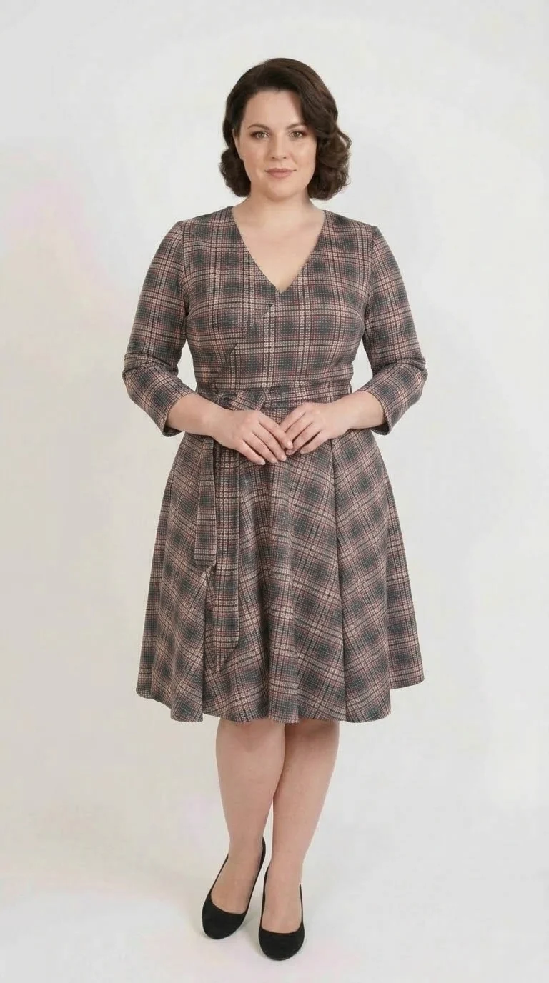 Rochie clos eleganta in carouri