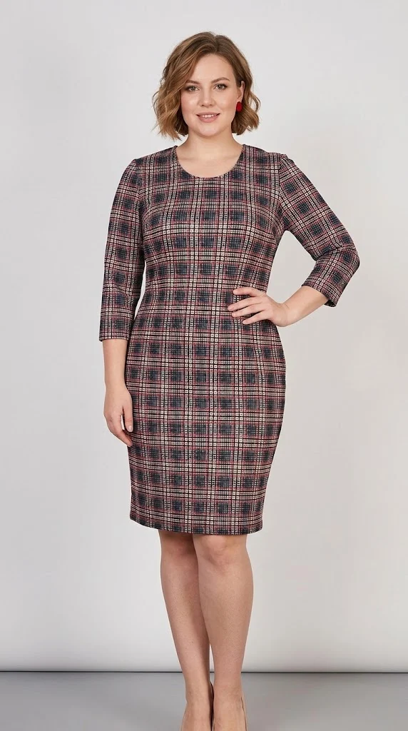 Rochie croi larg cu carouri