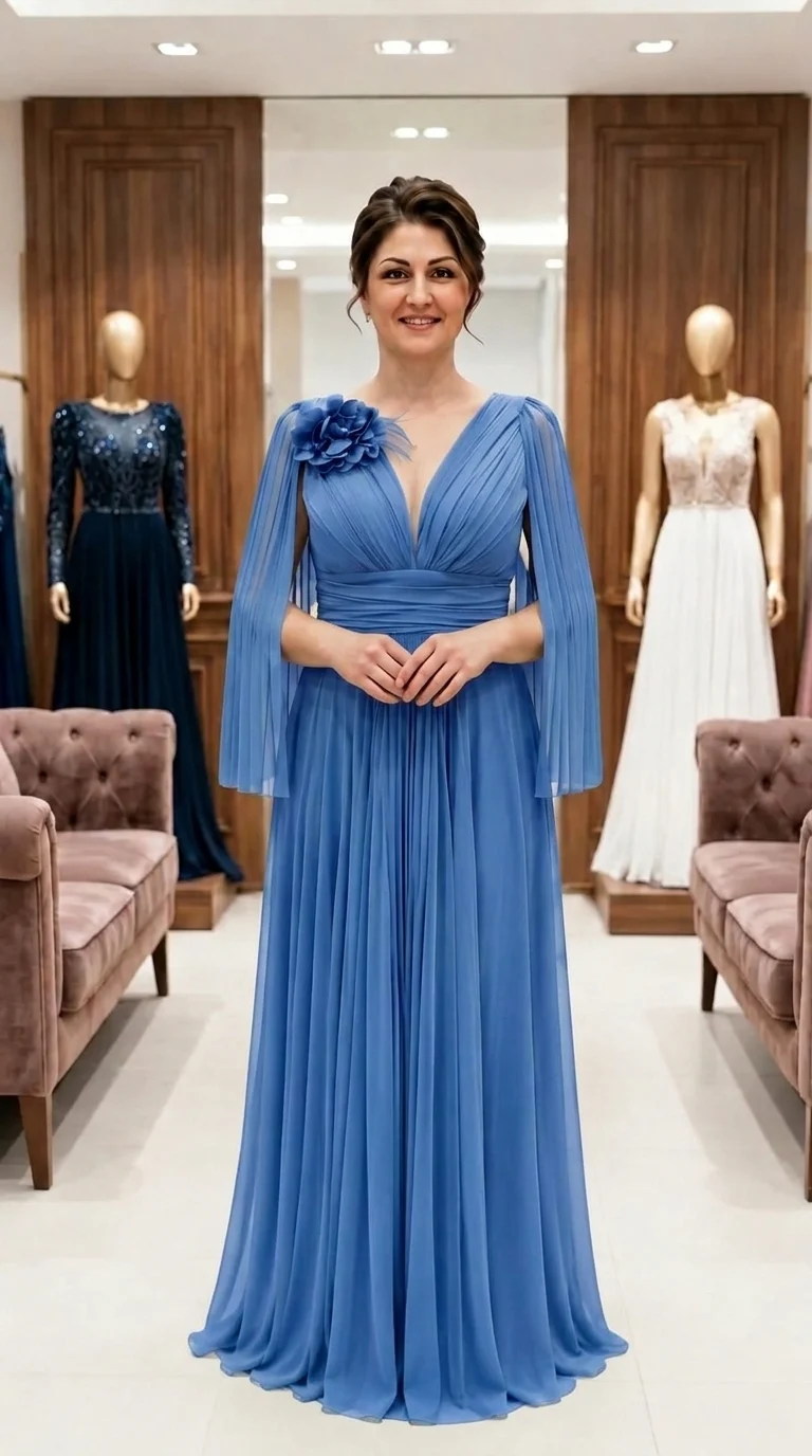 Rochie lunga blue Iris