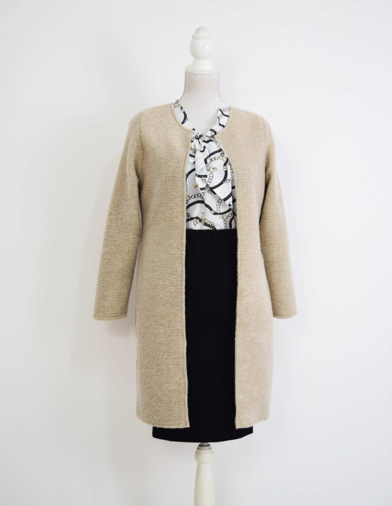 Cardigan din lana bej