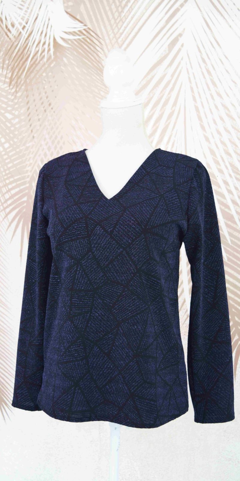 Bluza eleganta bleumarin Annabella