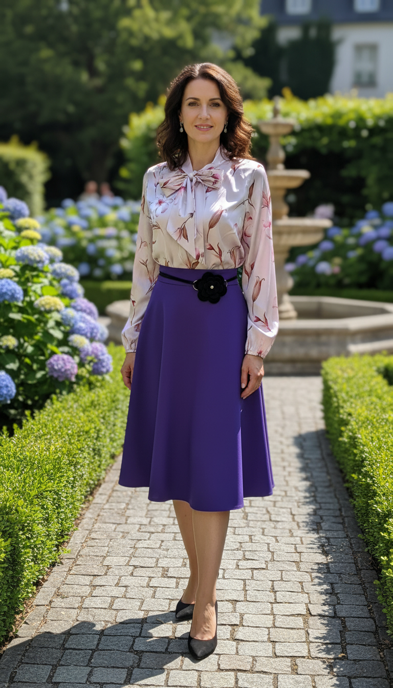 Bluza eleganta Amalia roz cu frunze si flori