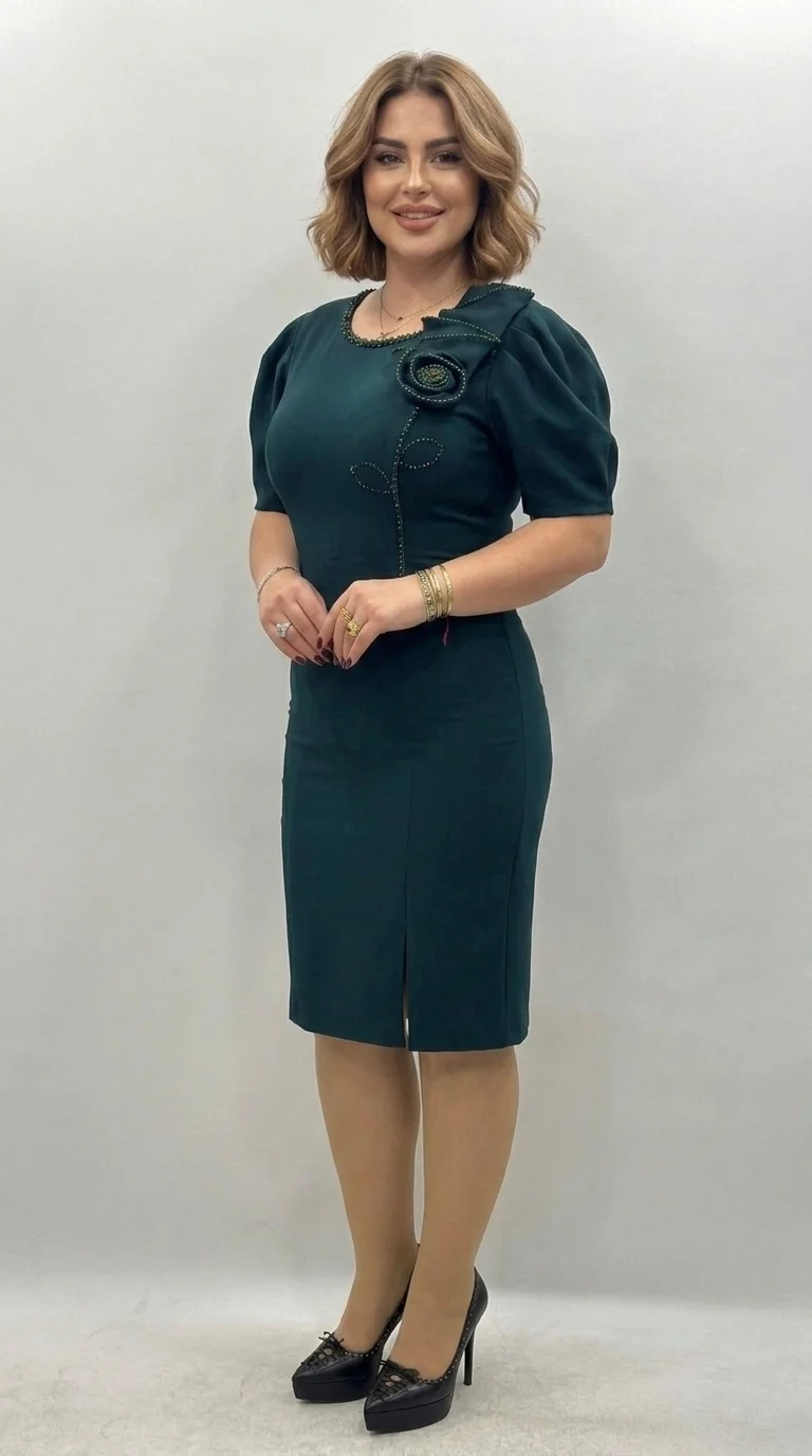 Rochie eleganta verde Aylin