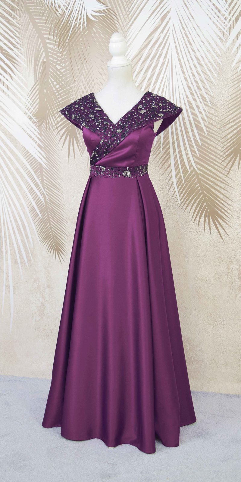 Rochie lunga Victoria mov-pruna