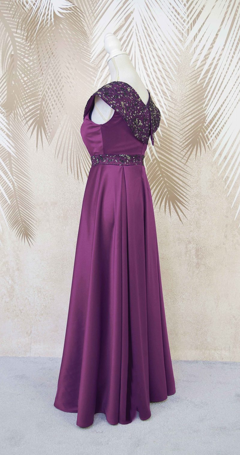 Rochie lunga Victoria mov-pruna