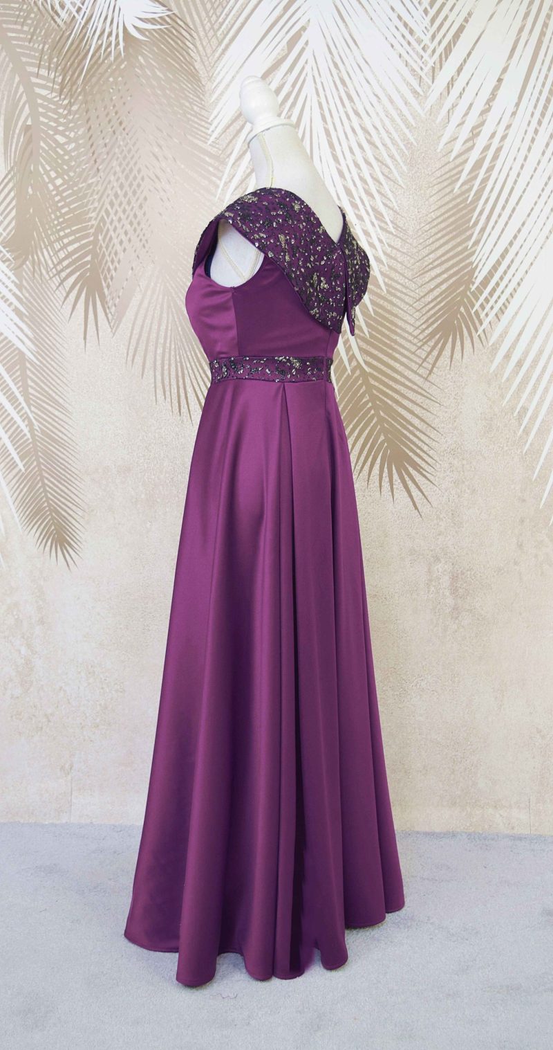 Rochie lunga Victoria mov-pruna