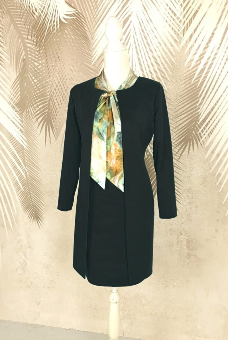 Compleu cardigan si fusta neagra si cu bluza eleganta Smaranda