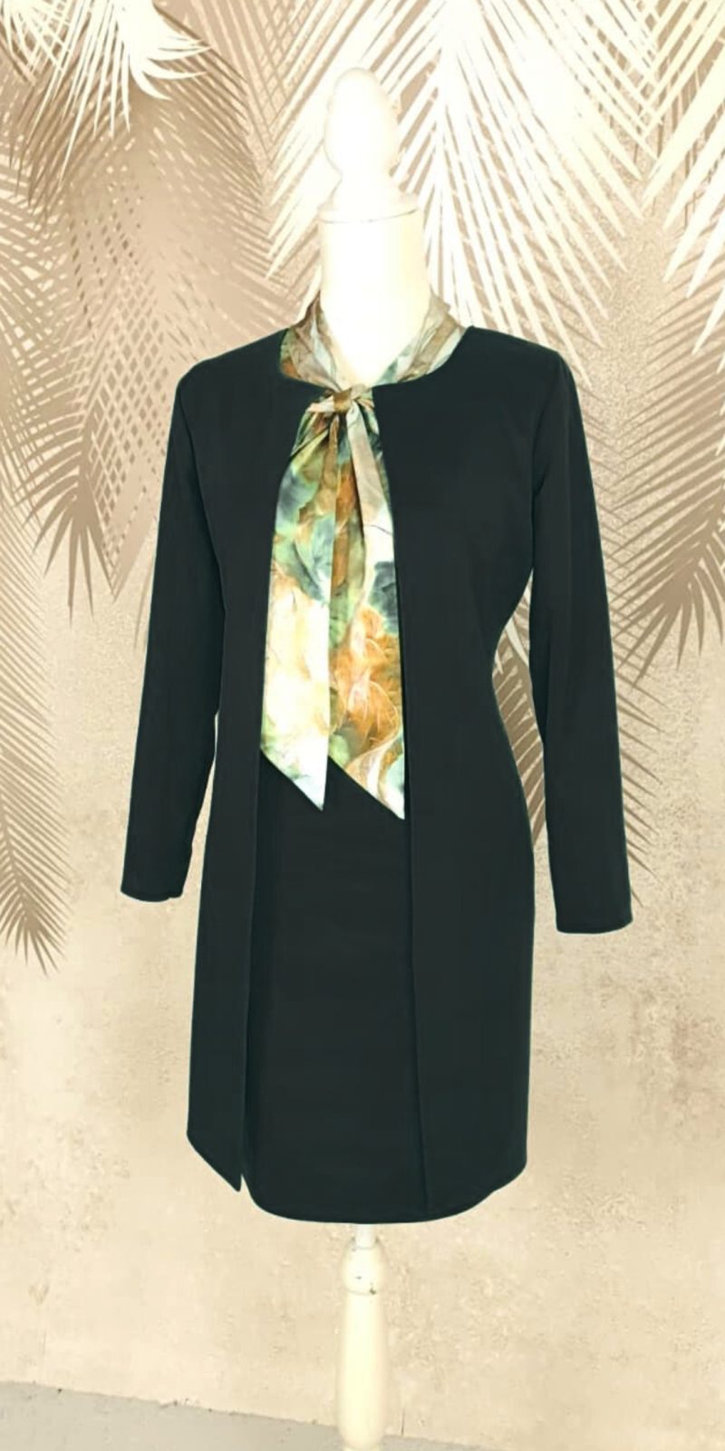 Compleu cardigan si fusta neagra si cu bluza eleganta Smaranda