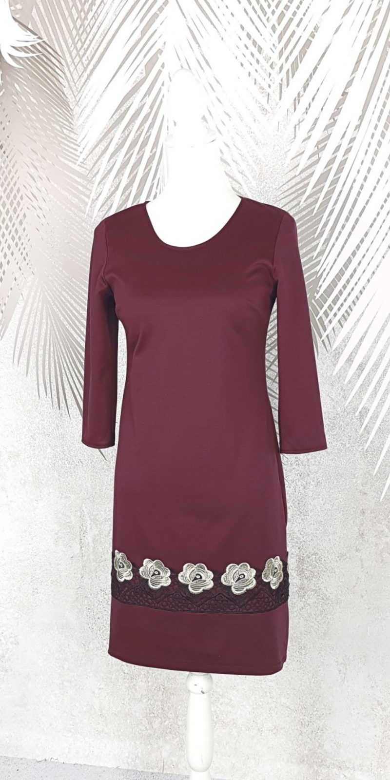 Rochie eleganta visinie cu broderie Melania