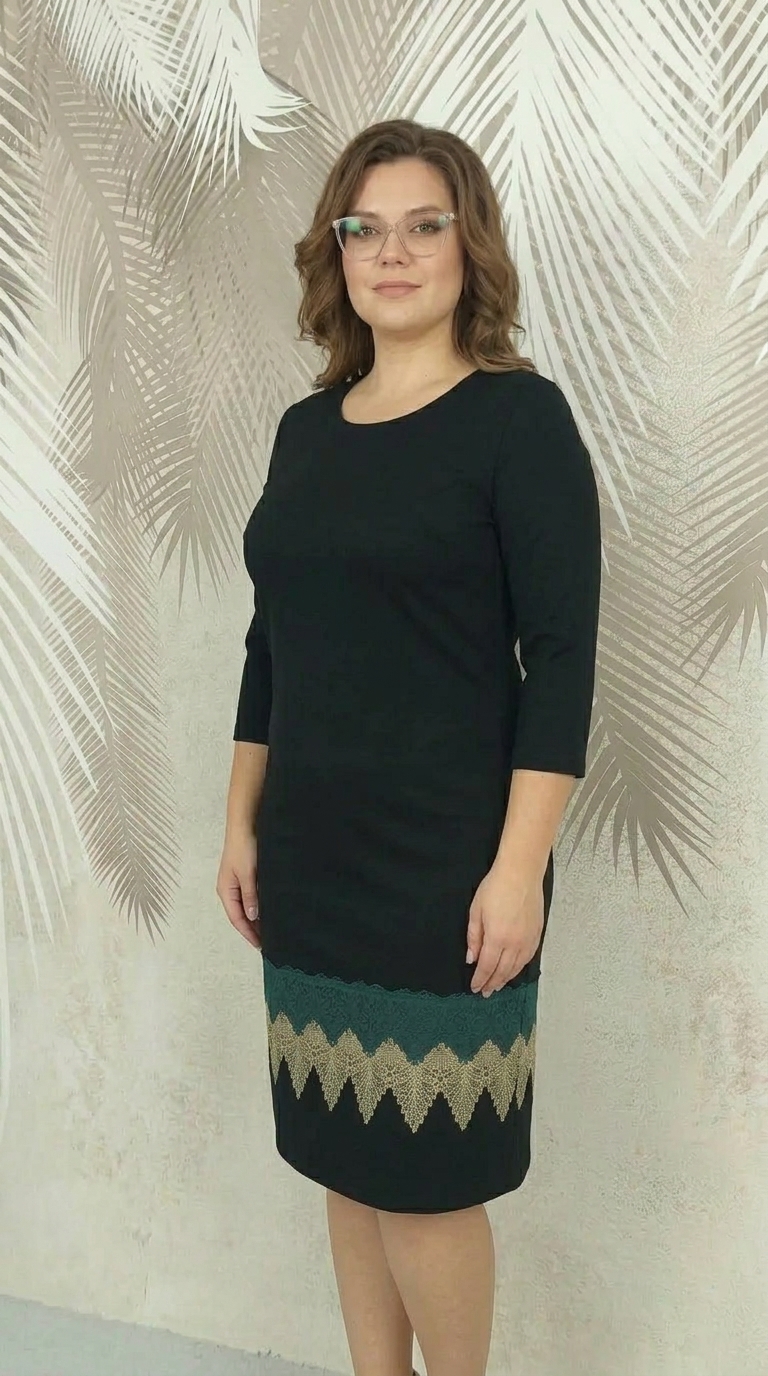 Rochie neagra cu broderie Carina