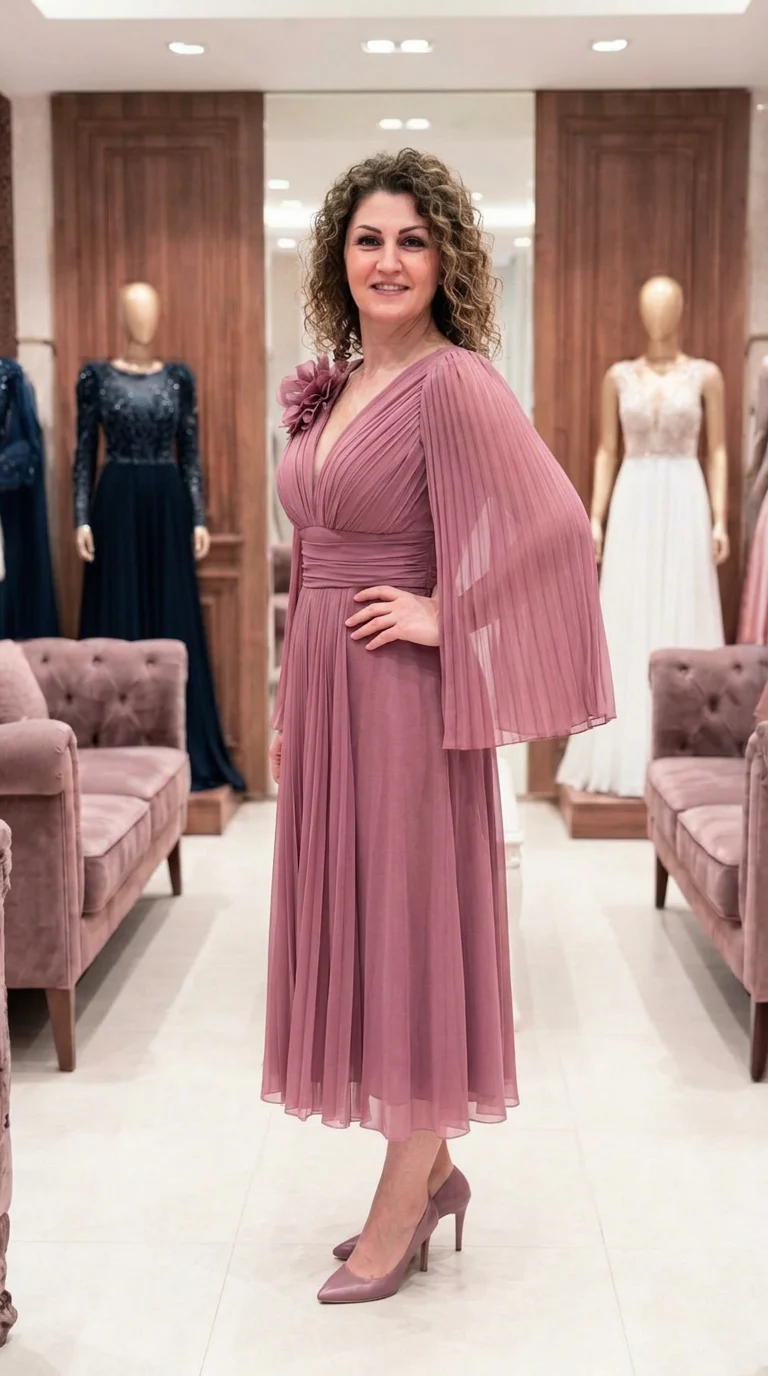 Rochie de ocazie Iris roz-plamaniu