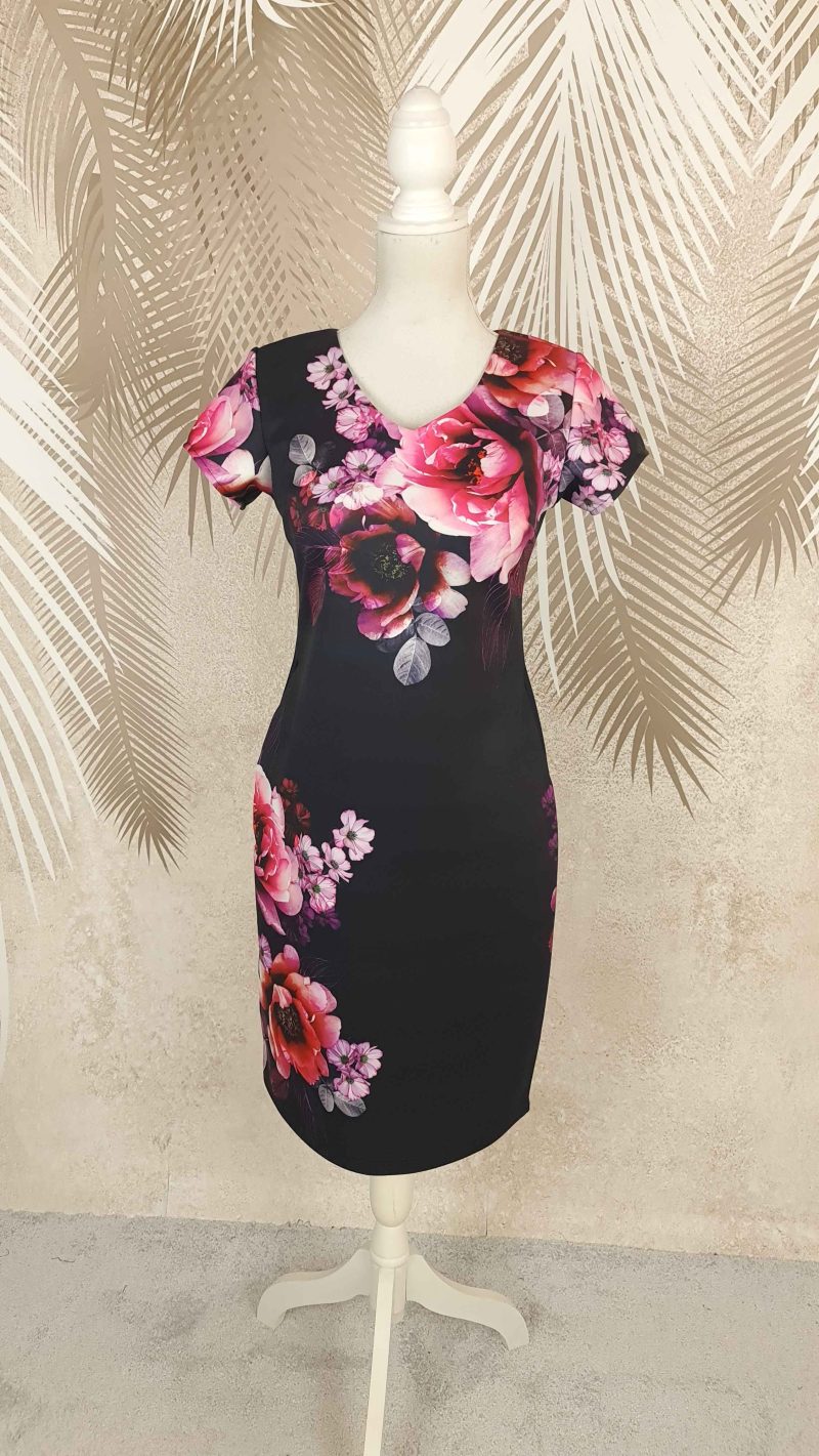 Rochie croi larg neagra Maia