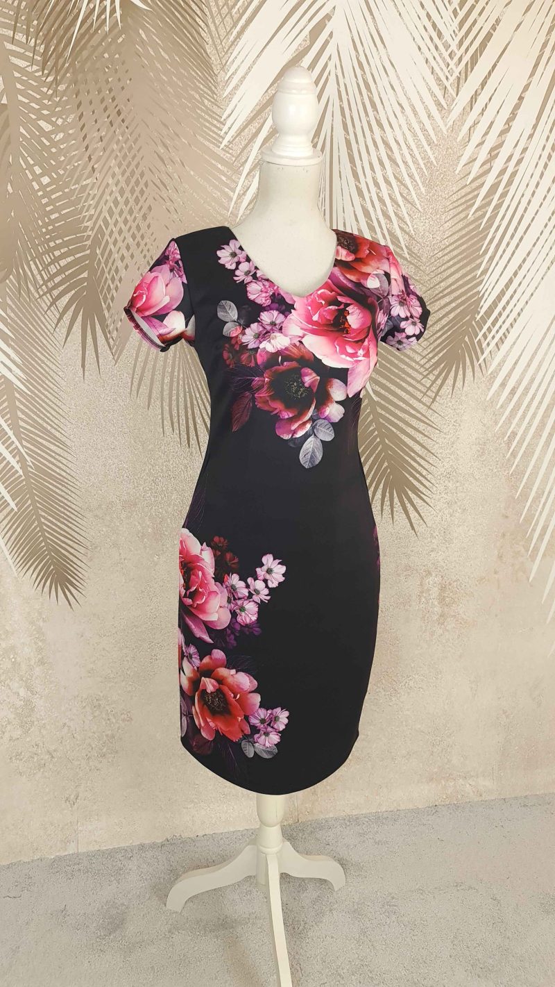 Rochie croi larg neagra Maia