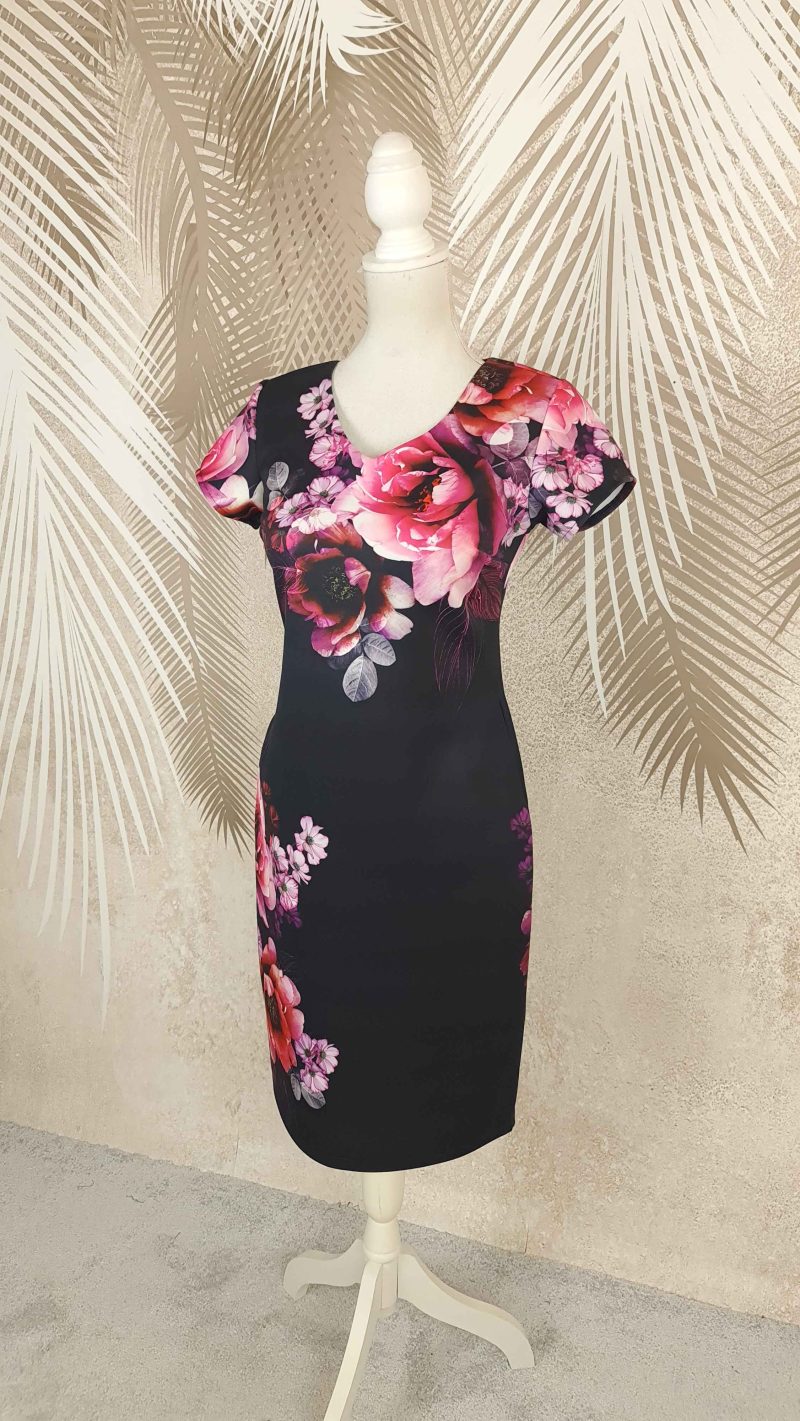 Rochie croi larg neagra Maia