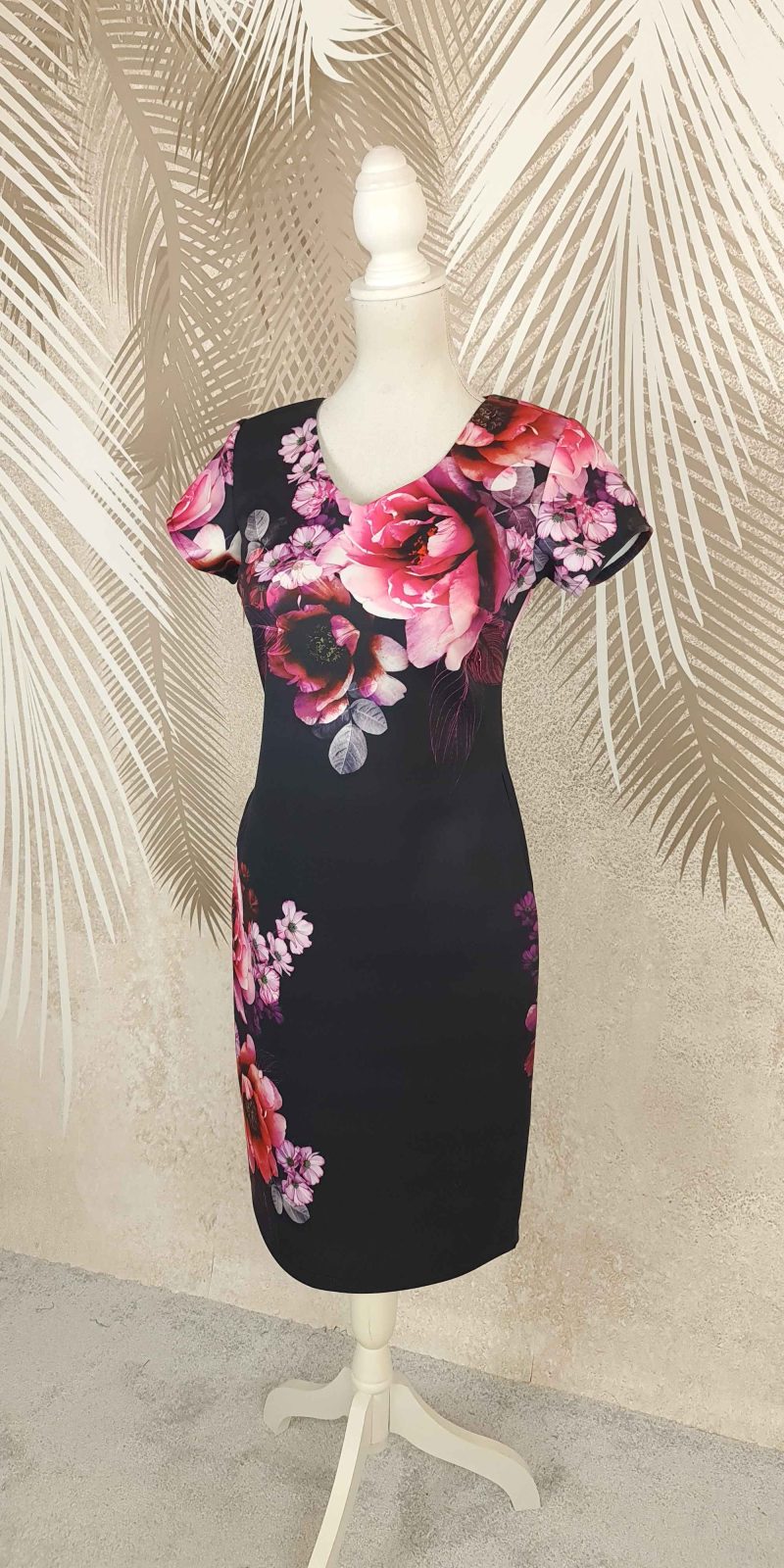 Rochie croi larg neagra Maia