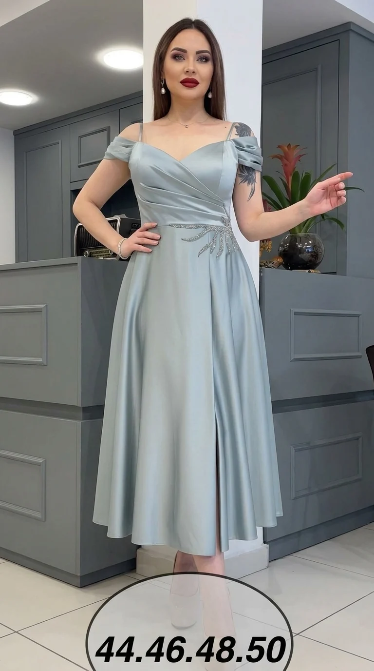 Rochie de ocazie clos verde-menta Margot