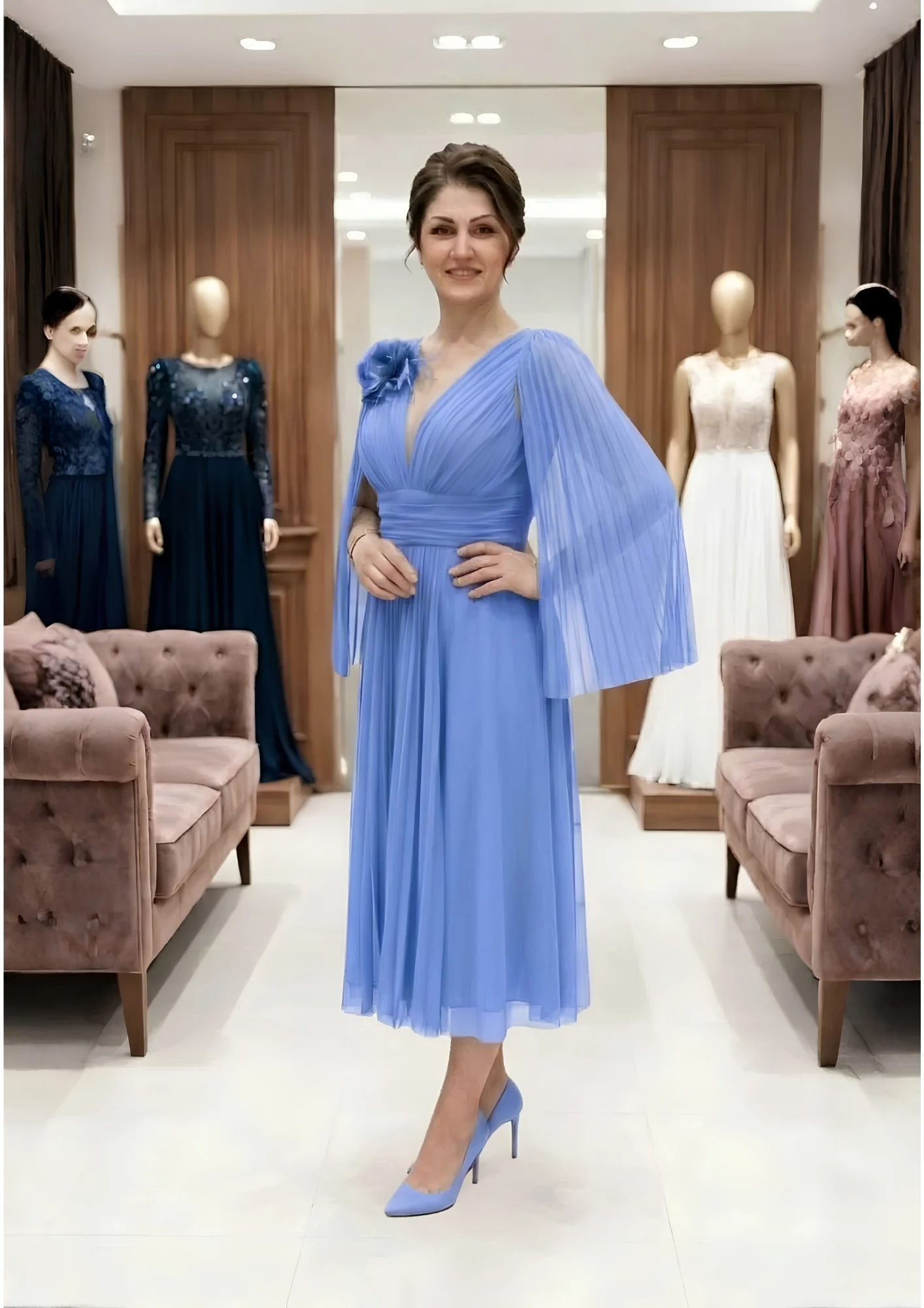 Rochie de ocazie bleo-ciel Iris