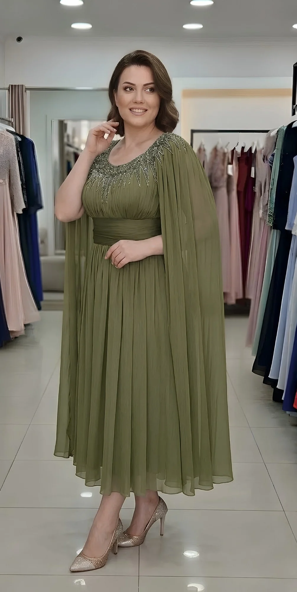 Rochie de ocazie cu accesoriu Olimpia2