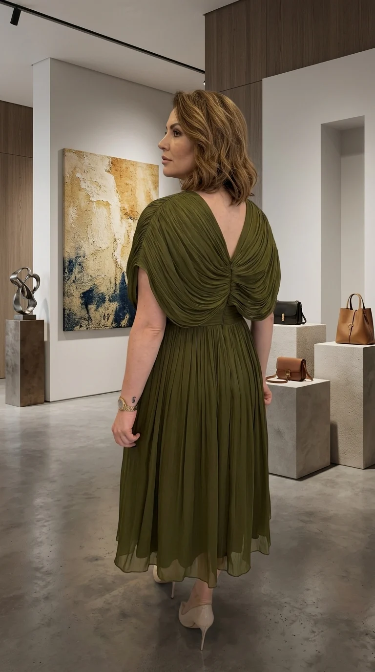 Rochie de ocazie kaki Julieta